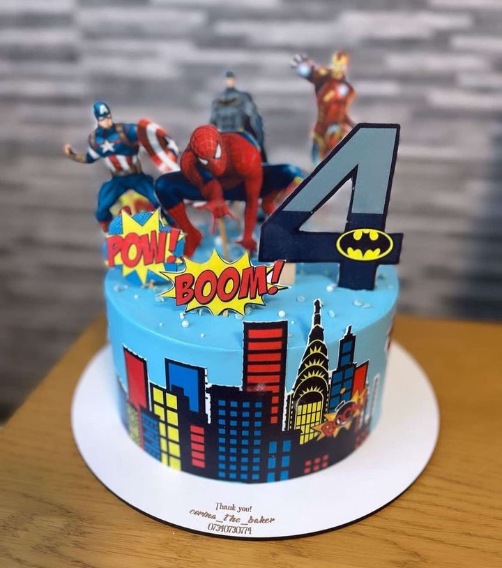 EDIBLE SUPERHERO CAKE SET BUNDLE A4 ICING SHEET BIRTHDAY TOPPERS