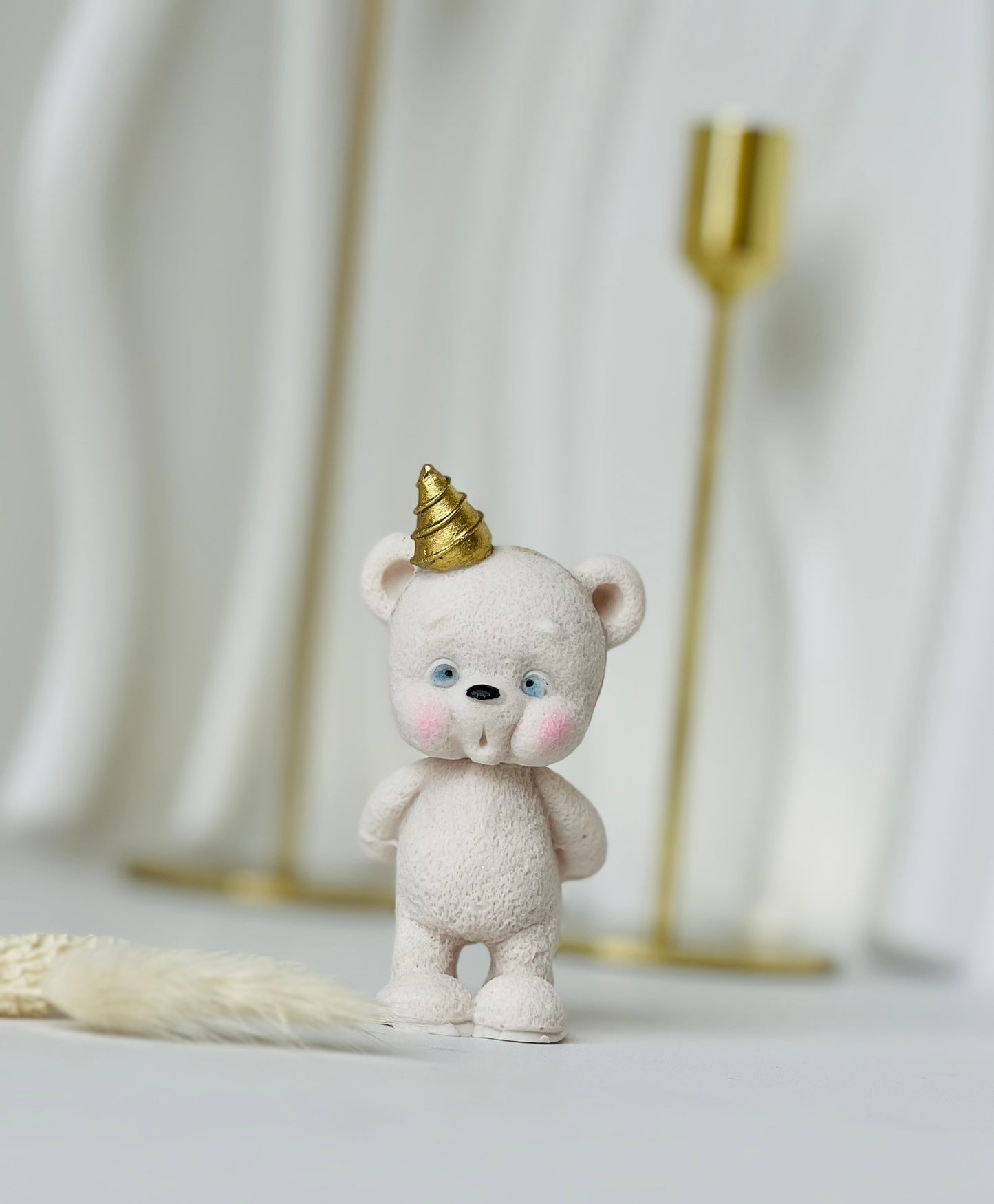 Edible Teddy Bear Cake Topper. Taupe Colour. Candy Melts - Chocolate