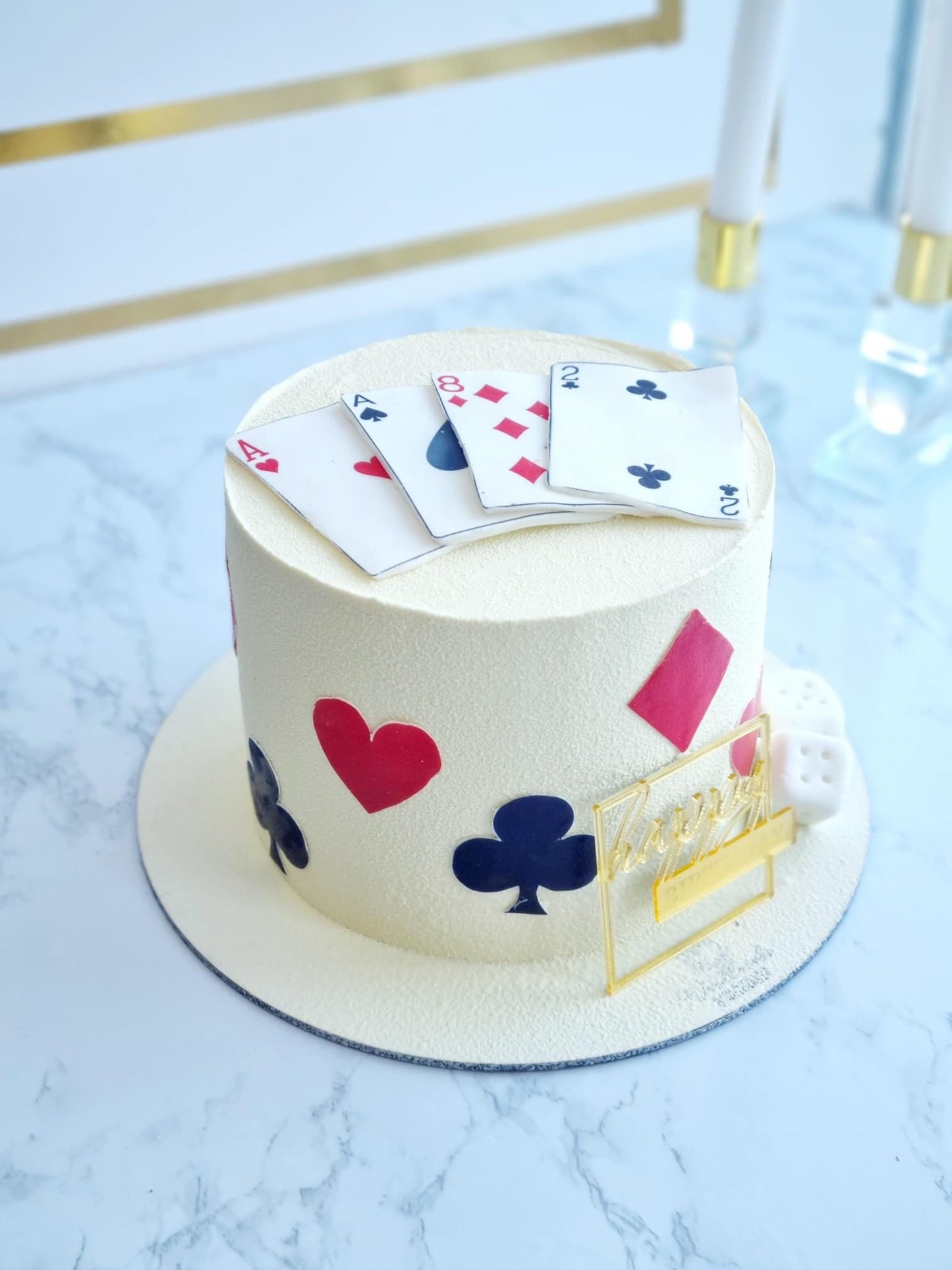 PLAYING CARDS THEME BIRTHDAY PARTY EDIBLE CAKE TOPPER A4 Icing Sheet