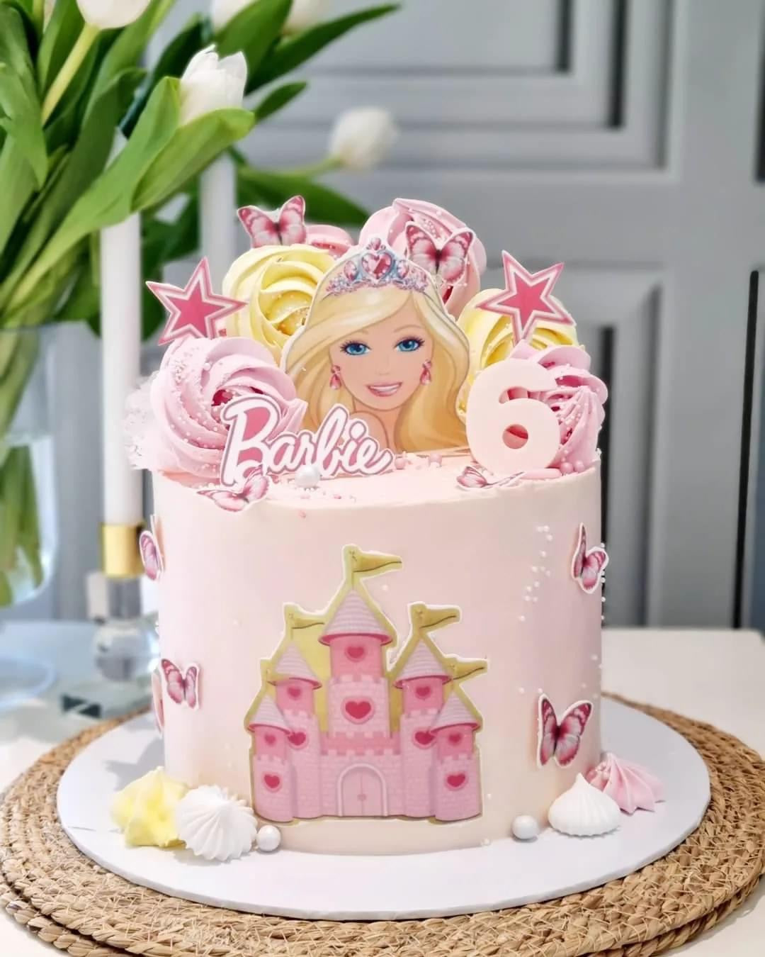 BARBIE Unpersonalised Themed A4 Icing Sheet Cake Toppers For Birthday Party