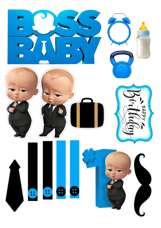 BOSS BABY  edible Cake toppers A4 Icing. Personalised