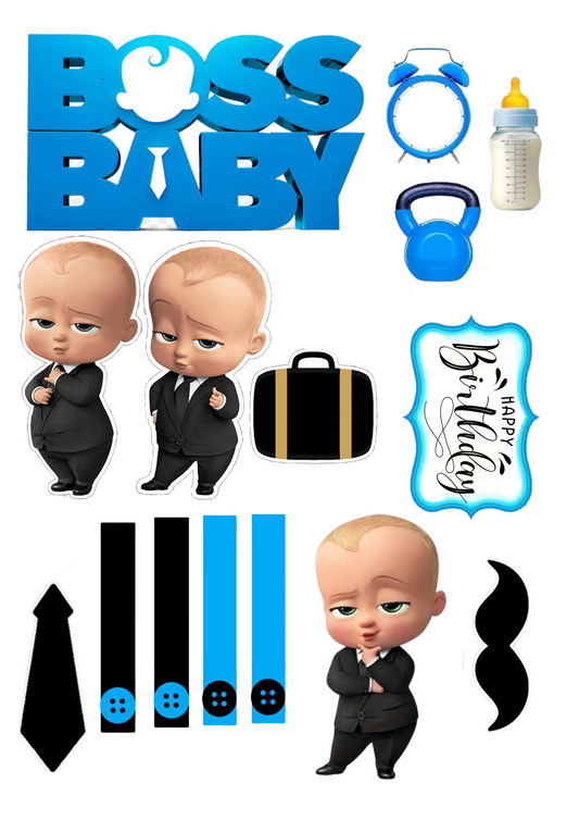 BOSS BABY  Is ONE edible Cake toppers A4 Icing. Personalised