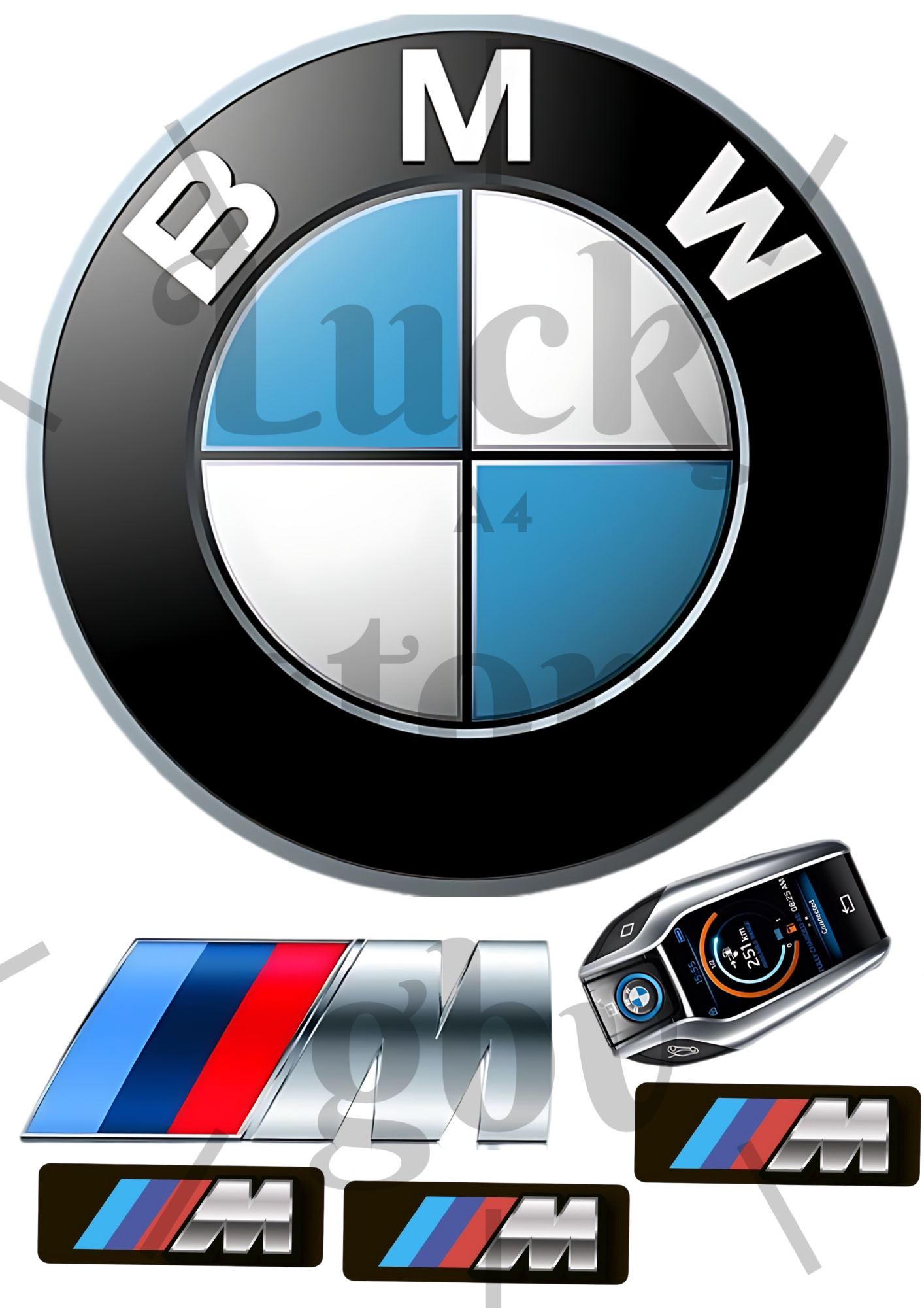 Inspired BMW Bundle A4 EDIBLE ICING PRINTED CAKE TOPPER