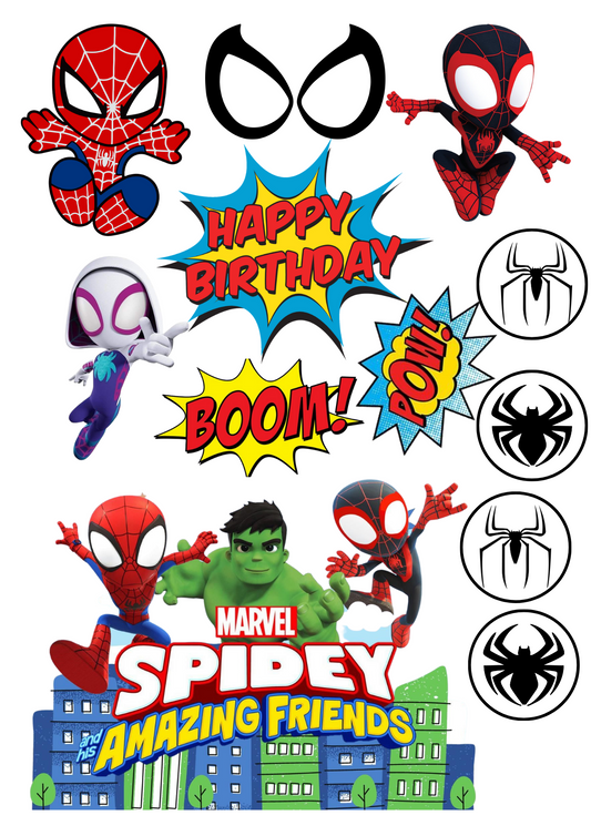 Bundle Spidey CAKE Decoration EDIBLE PRINT BIRTHDAY-A4 Sheet